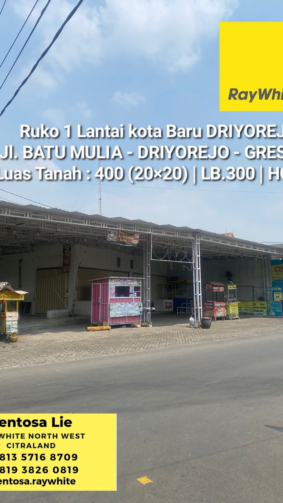 Dijual Ruko kota Baru Driyorejo Gresik - Jl. Batu Mulia - STRATEGIS Lokasi Cocok buat Segala Usaha