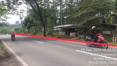 Dijual Kavling Luas Pinggir Jalan Raya Cariu Transyogi Jonggol, Bogor