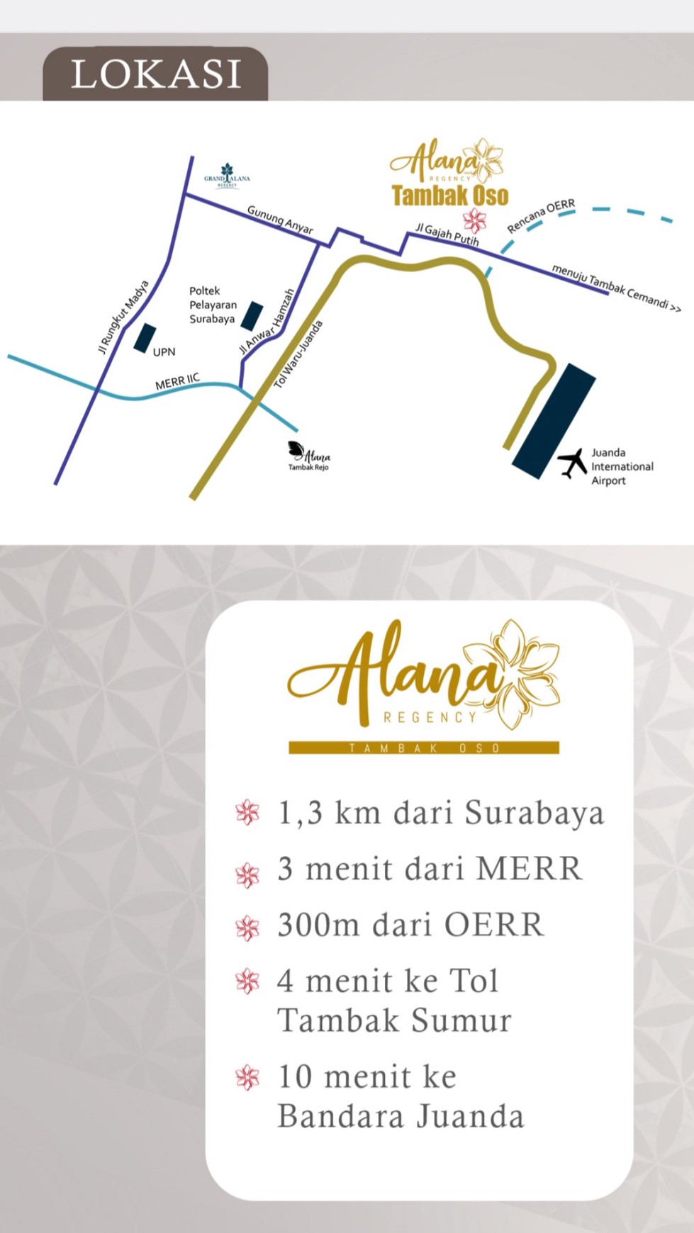 Dijual / Disewakan Rumah Alana Regency Tambak Oso - Waru - Sidoarjo - SPESIAL 3 Kamar Tidur Modern 2 Lantai