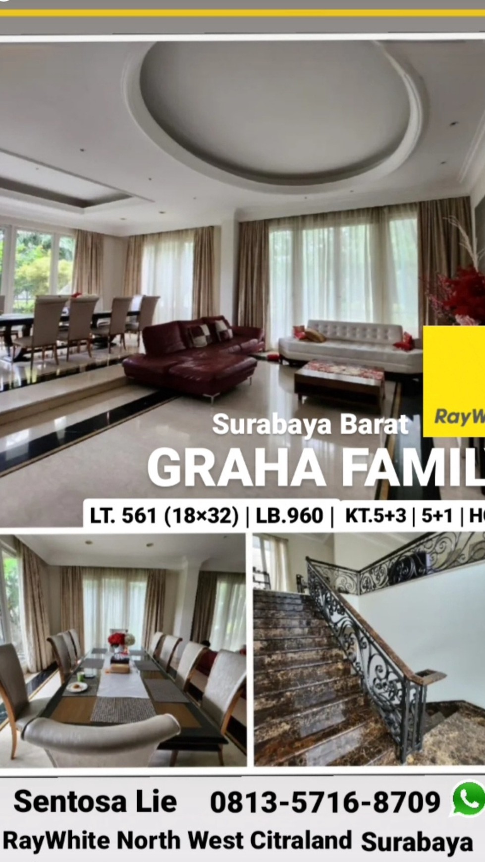 Dijual Rumah Graha Family MARMER Italy Full FURNISHED Desain Interior Mewah Siap Huni