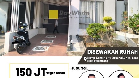 DISEWAKAN RUMAH FULL FURNISHED KOMPLEK KENTEN CITY PALEMBANG 