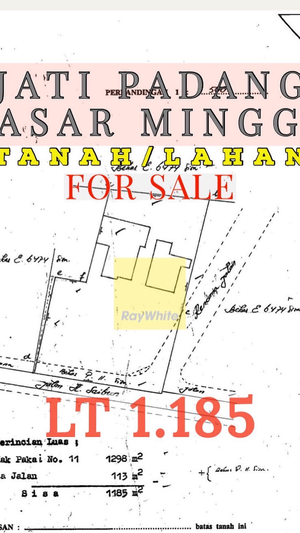 Kavling Tanah di Jati Padang,Pasar Minggu,Lokasi Strategis