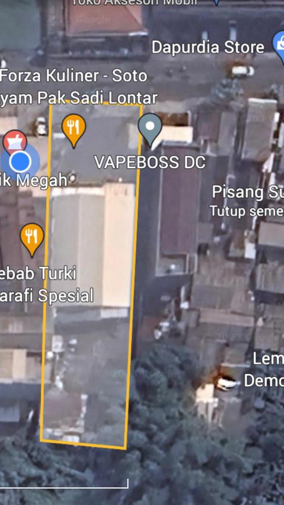 Dijual 1162 m2 Tanah + Bangunan Ex Pujasera Jl. Lontar - Surabaya dekat Pakuwon Mall , Sekolah Sampoerna Academy