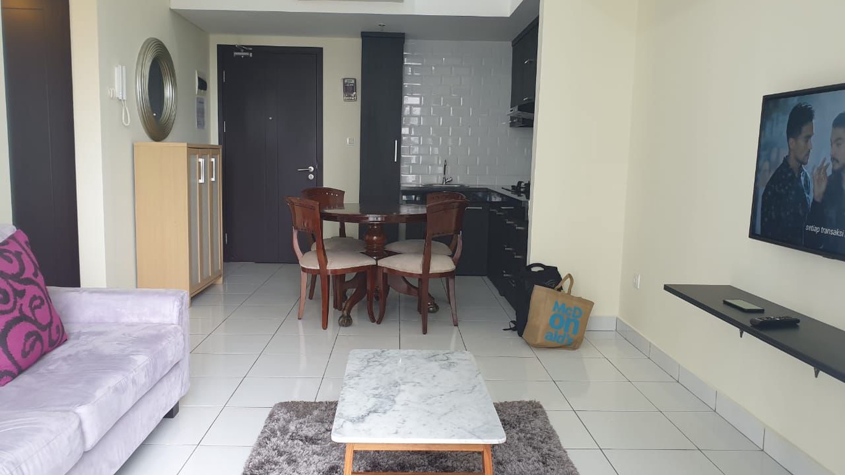 hanya 1 M saja jual cepat apartemen casa de parco bsd orchidea tower fully furnished harga dibawah pasararan