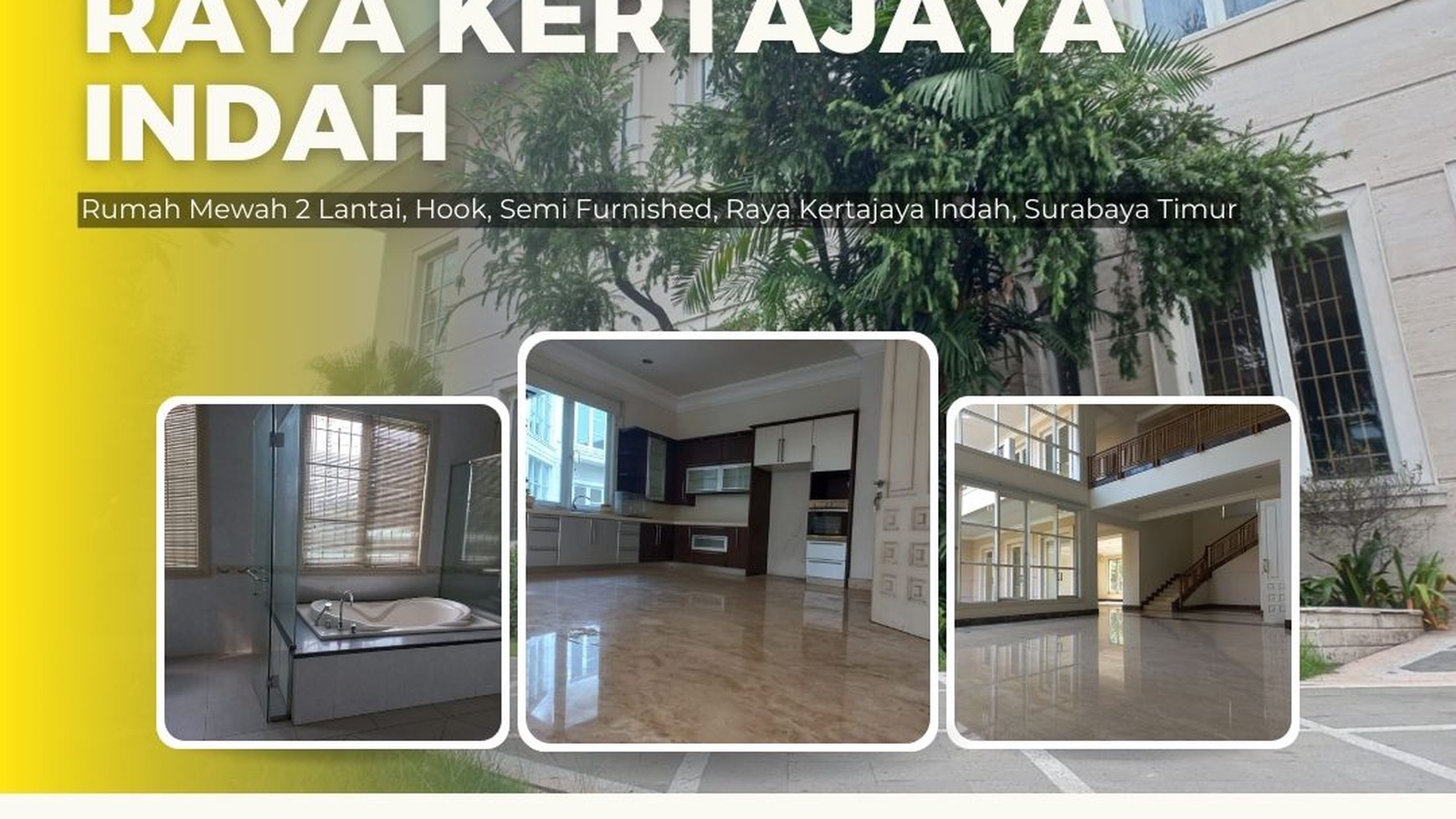 Rumah Mewah 2 Lantai Semi Furnished, Raya Kertajaya Indah, Surabaya Timur