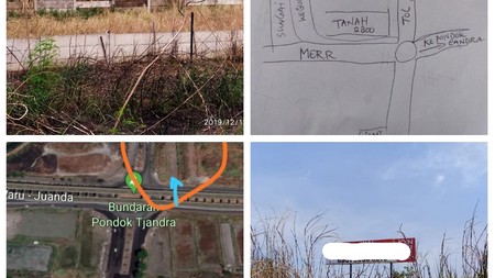 743. Dijual Tanah di samping MERR - Tol Juanda
