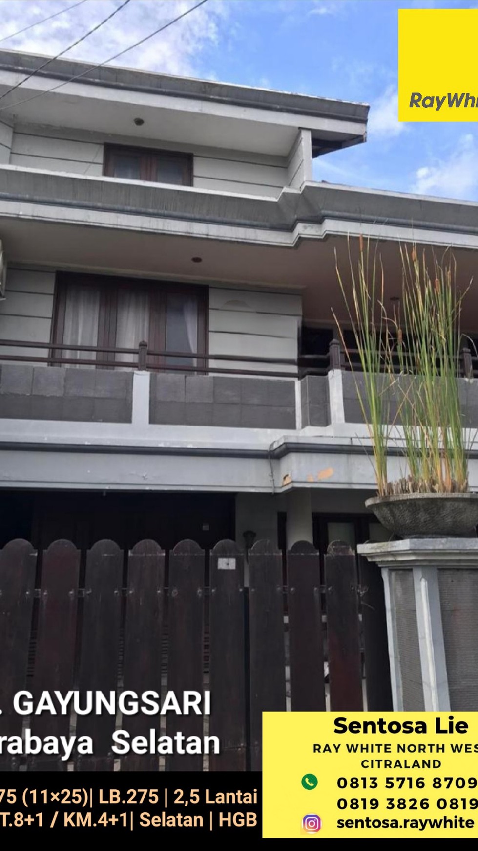 Dijual Rumah Gayungsari Surabaya Selatan SPESIAL Kamar Tidur 8+1 