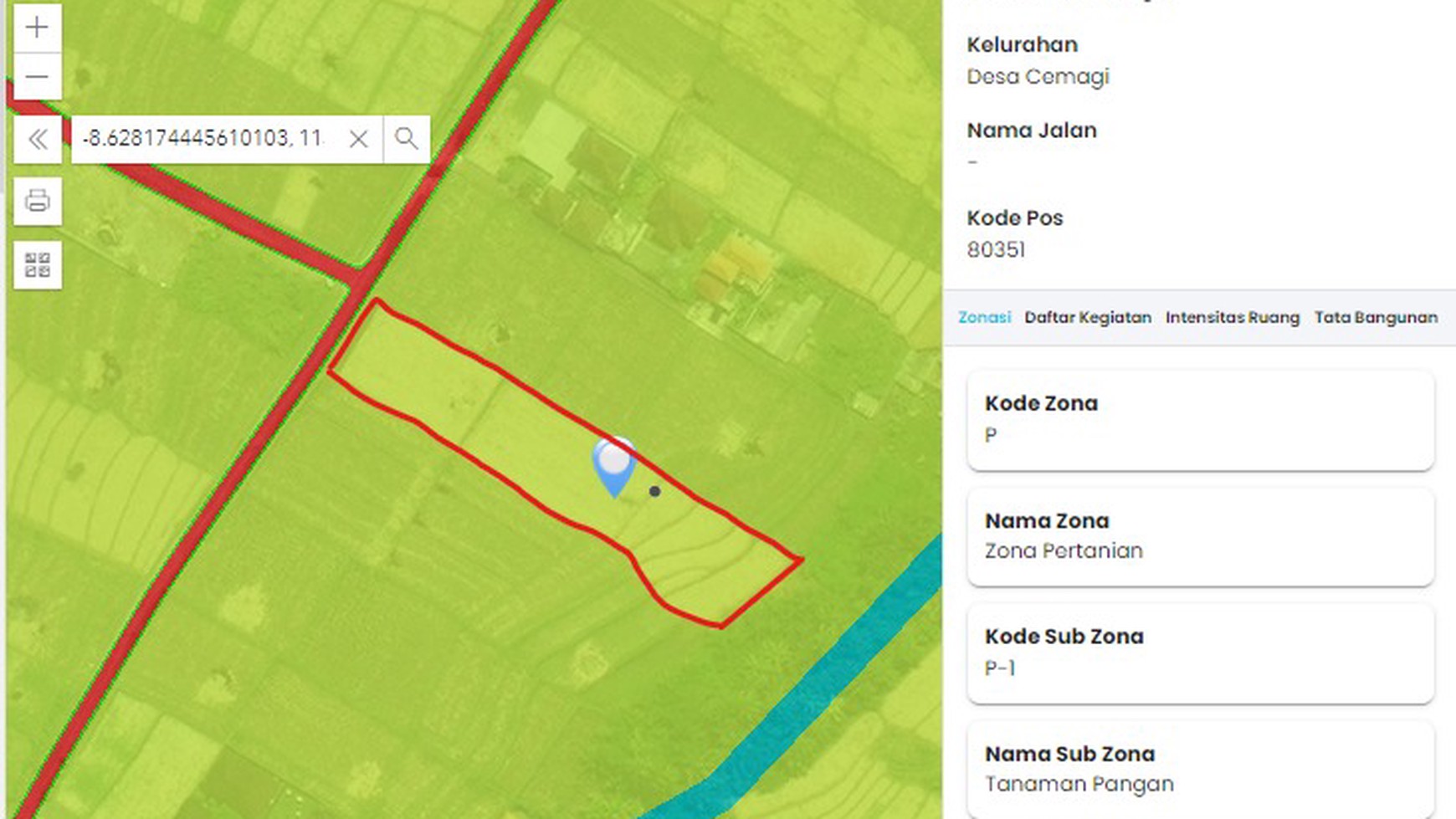 For Sale Leasehold - Land with rice field view area Cemagi 