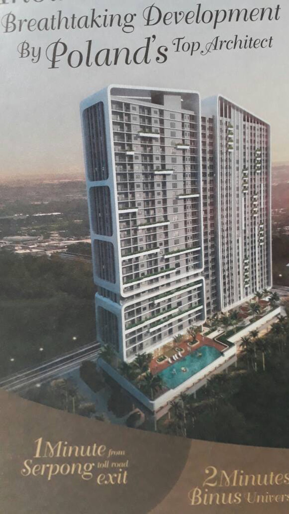 Dijual Apartment Springwood Type 1BR - Alam Sutera