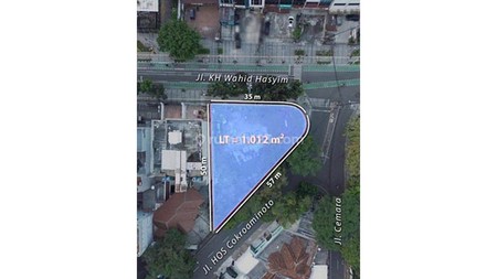 Kav. Wahid Hasyim, Gondangdia, Menteng Luas 1021m2