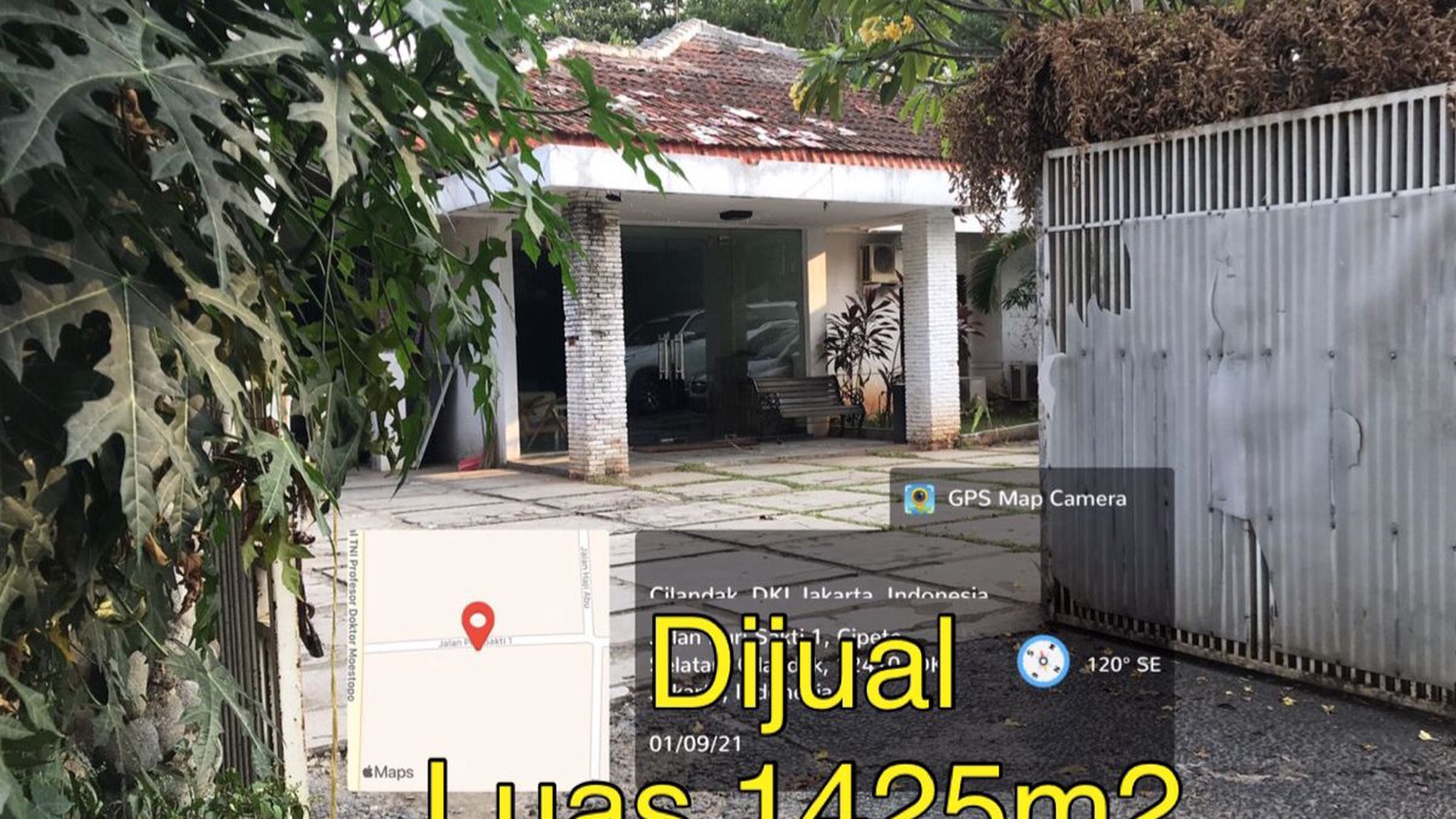 Rumah 1 lantai halaman luas dekat antasari tanah 1425m2 cipete