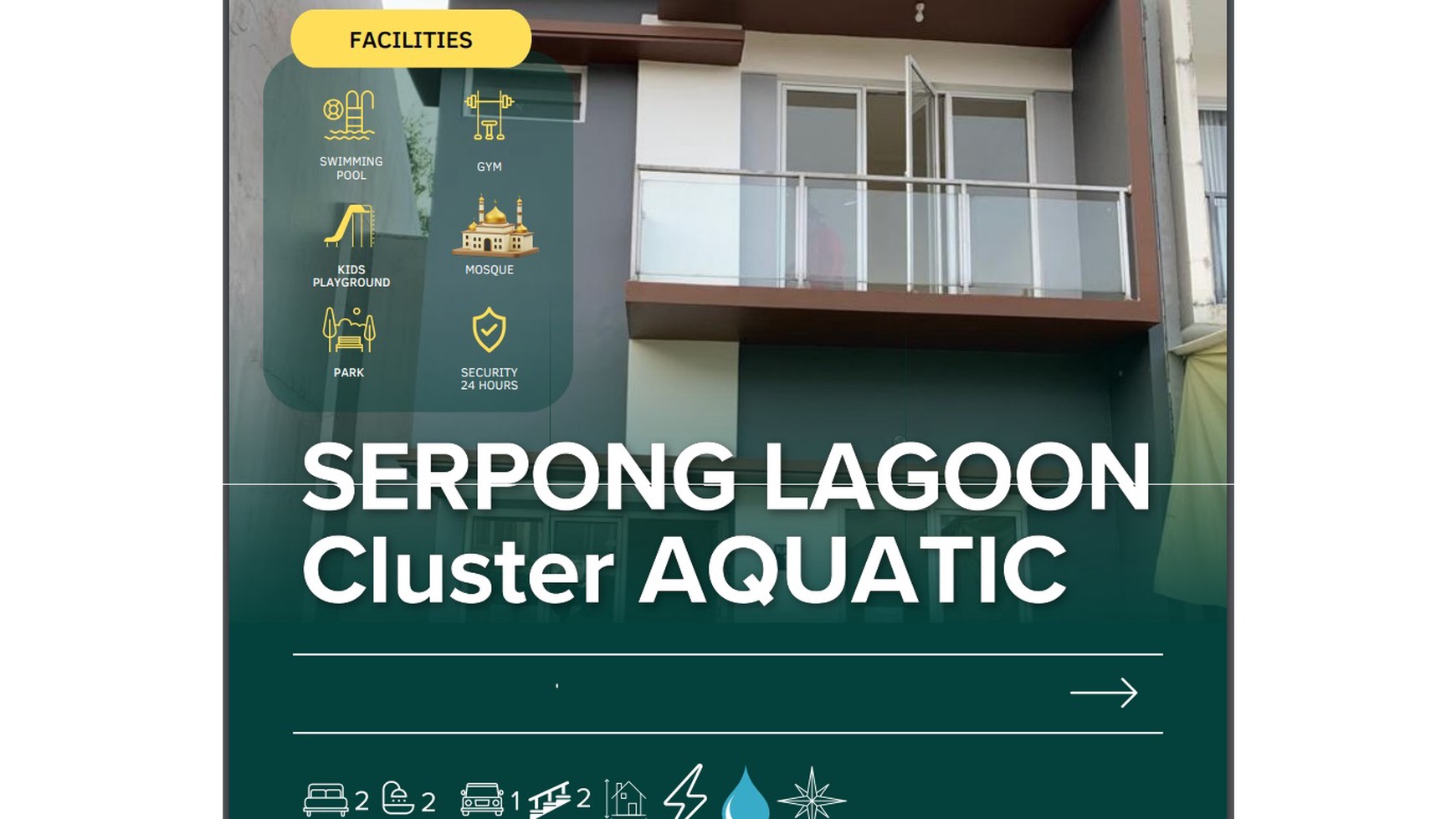 Rumah Baru dan Asri di Serpong Lagoon Cluster Aquatic