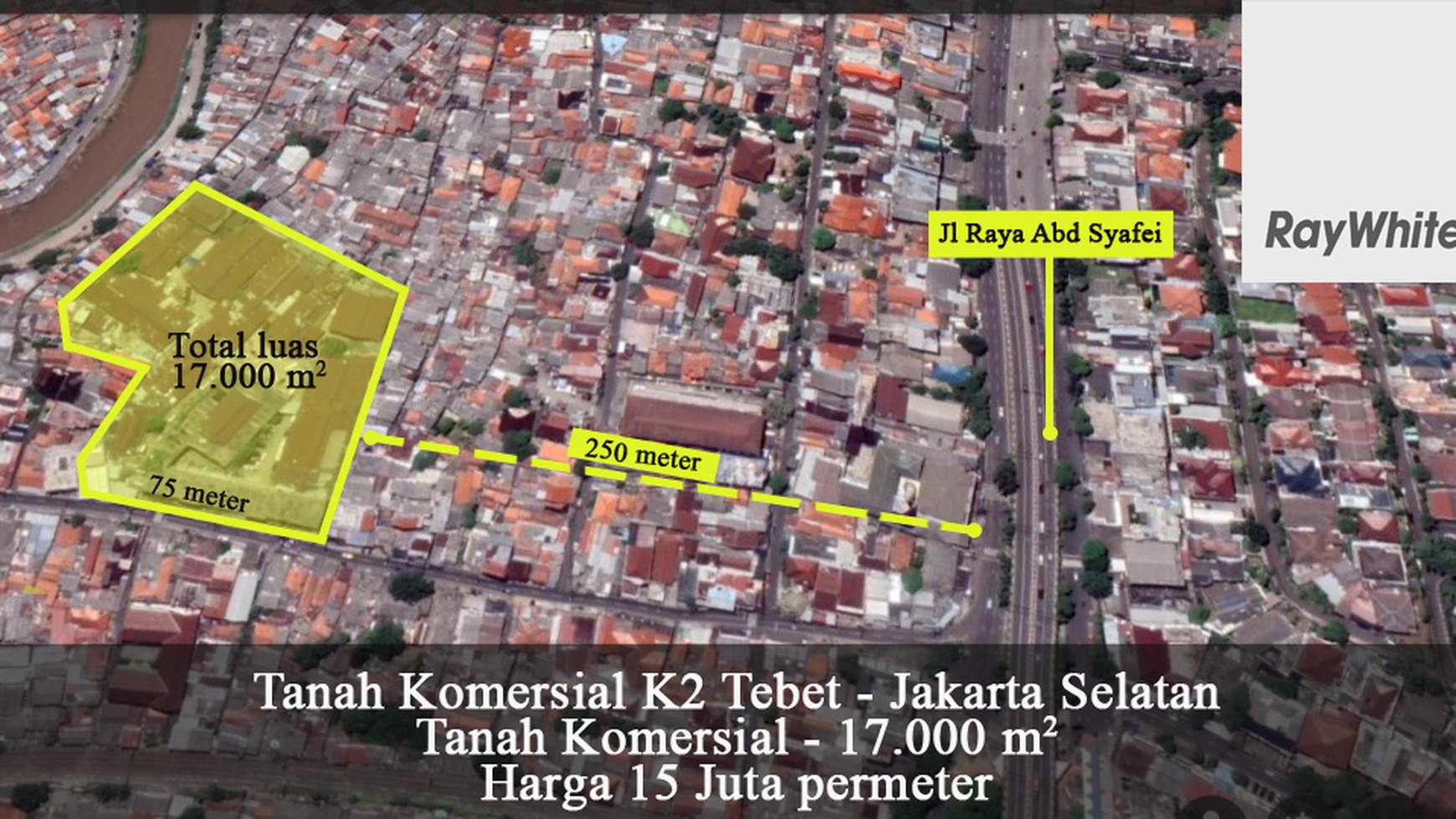 Tanah Komersial K2 1.7 Hektar ditengah Kota Jakarta - jakarta Selatan