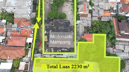 FOR SALE Tanah Residensial luas 2.230 m2 Mampang Jakarta Selatan