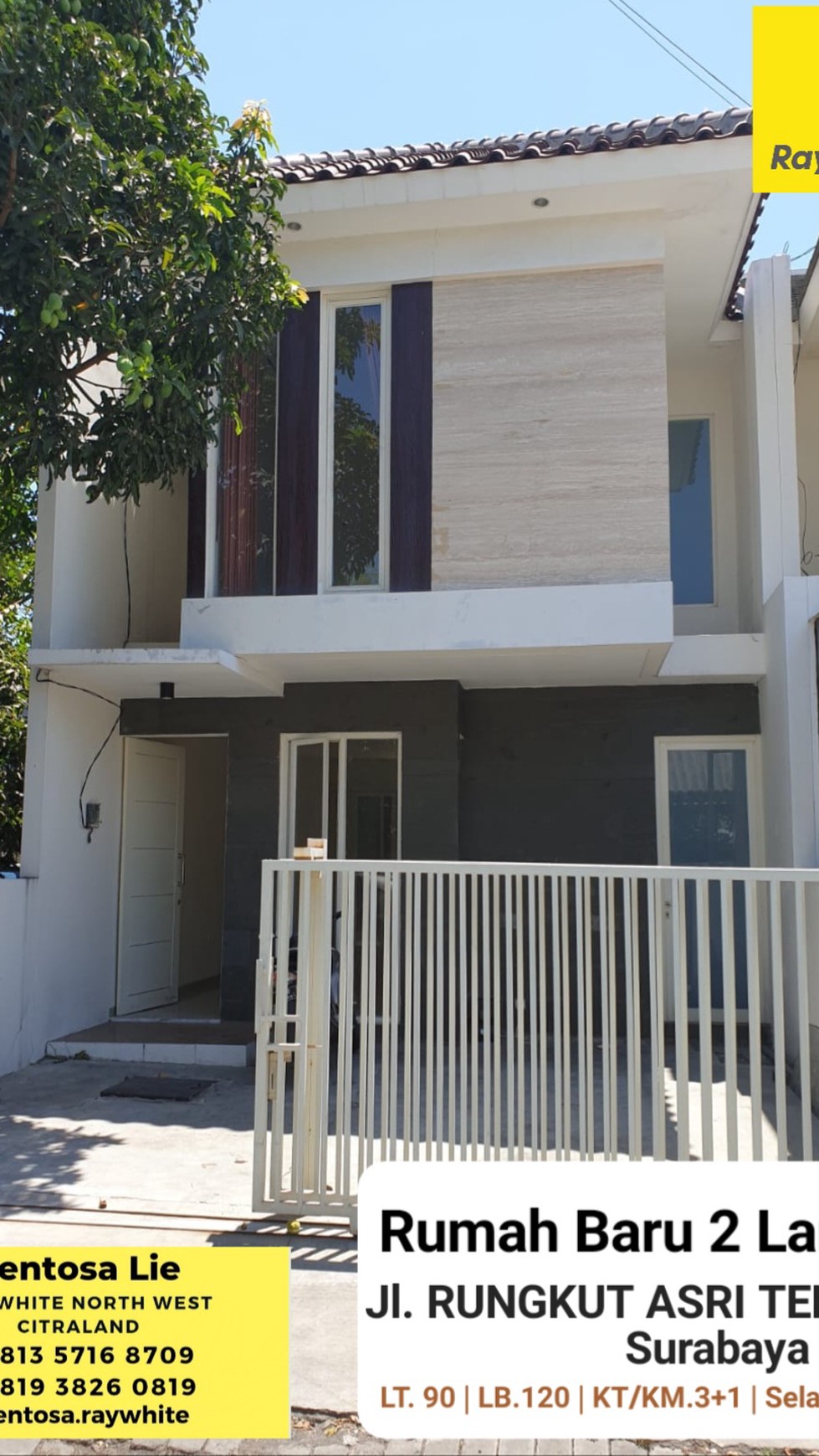 Dijual Rumah Baru Rungkut Asri Tengah - New Modern 2 Lantai Surabaya Timur Dekat TRANS Mart Rungkut