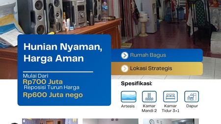 TURUN HARGA Rumah nyaman dan lingkungan yang asri Melong 3 Nusa Indah