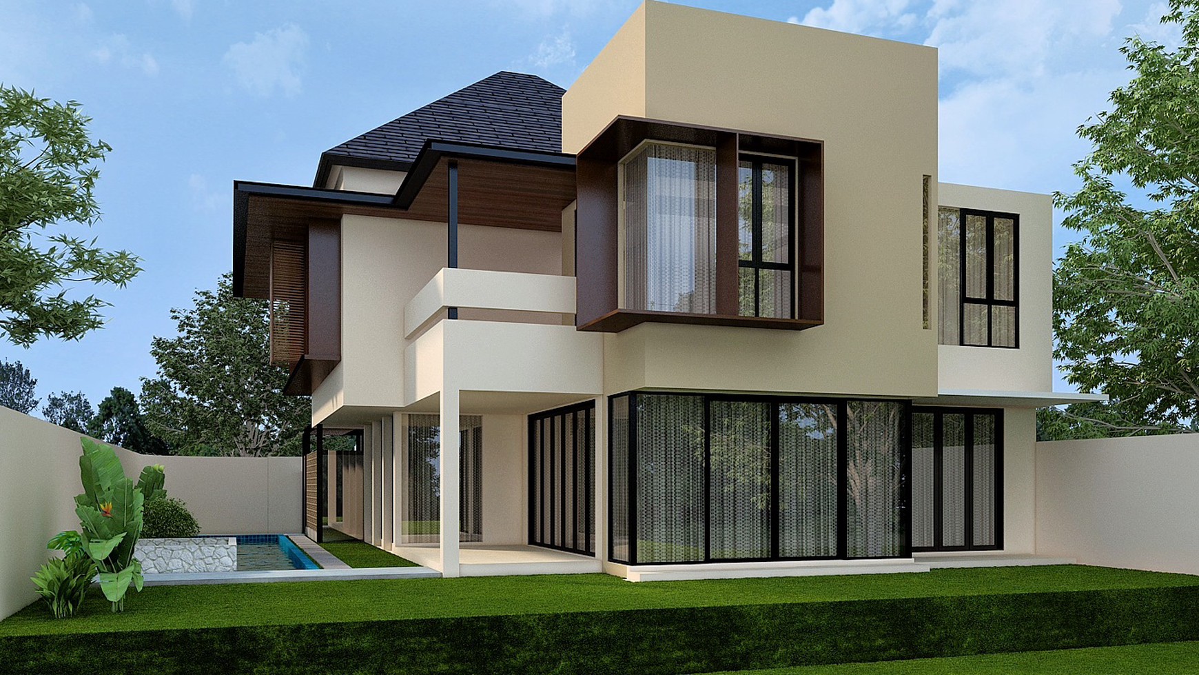 Brand new modern tropical house at cipete area