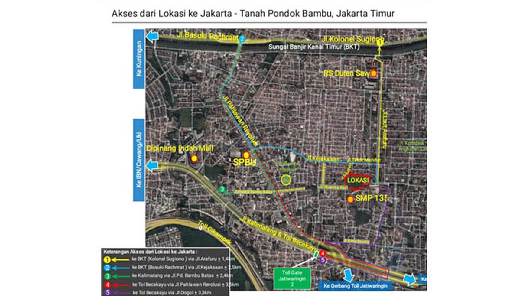 Kav. Teluk Palu, Pondok Bambu, Luas 2 Ha