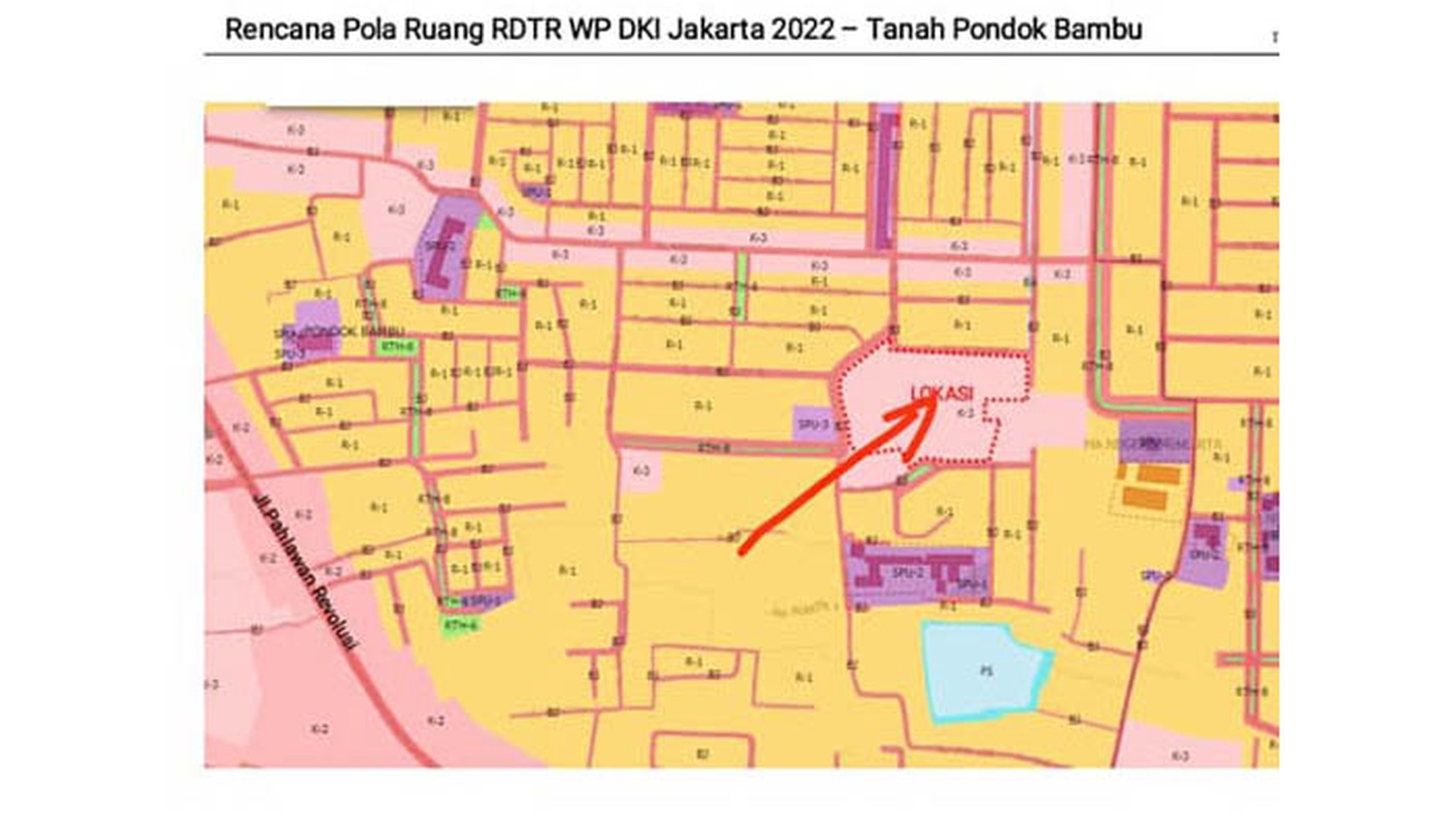 Kav. Teluk Palu, Pondok Bambu, Luas 2 Ha