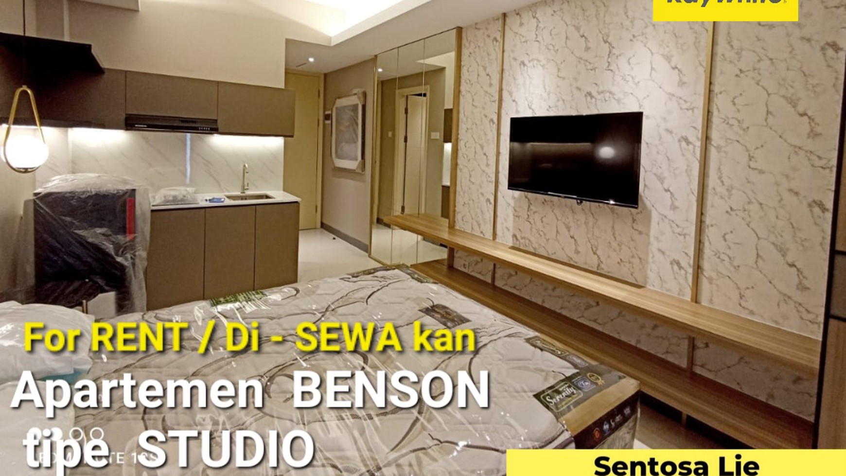 Disewakan Apartemen Benson Tipe Studio FULL FURNISHED Modern Mewah Siap Huni Best City View Lantai 21