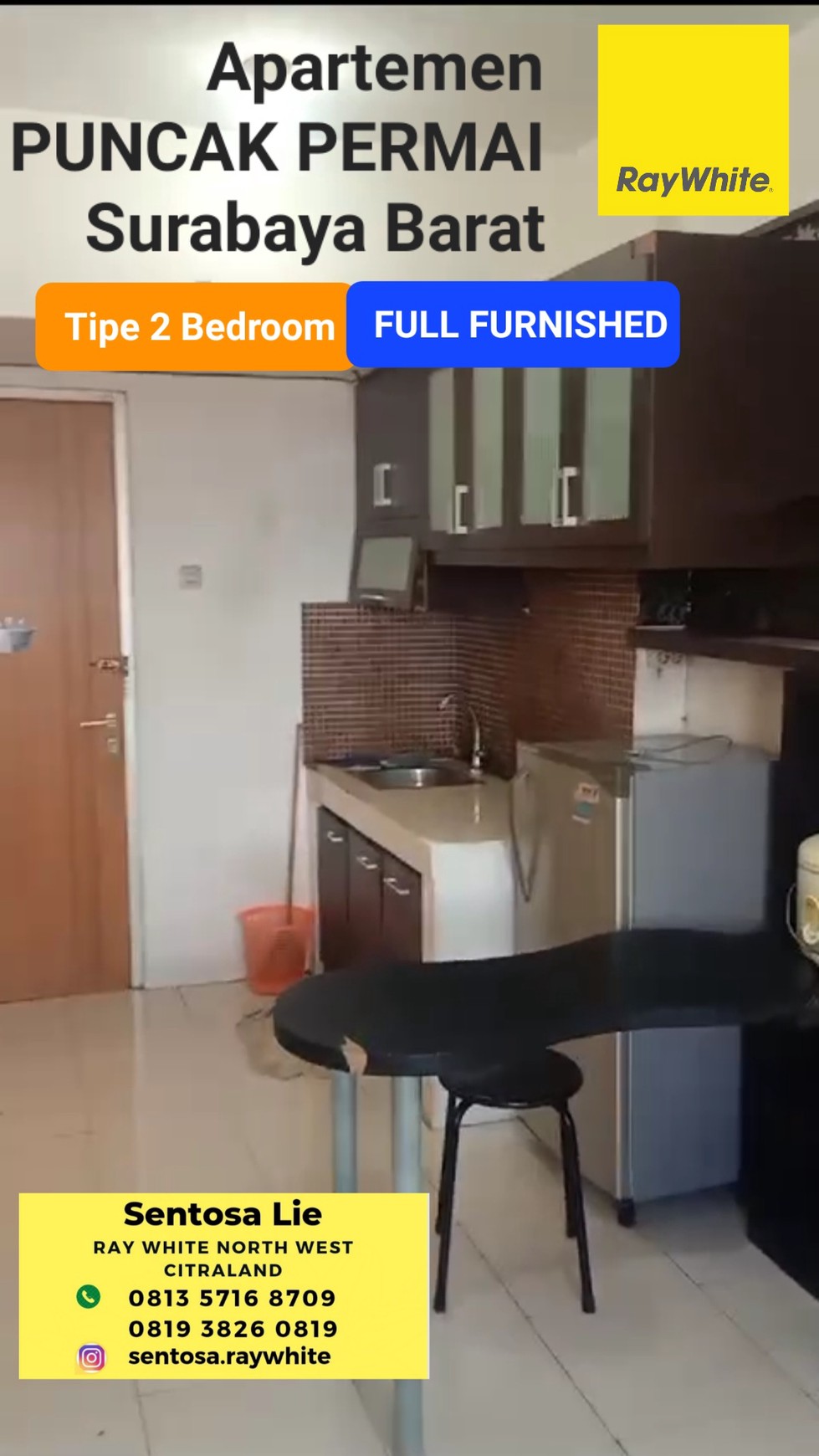 Dijual Apartemen Puncak Permai Tipe 2 Bedroom FULL FURNISHED - TerMURAH - dekat Pasar Modern, Pakuwon Mall, PTC, Supermall