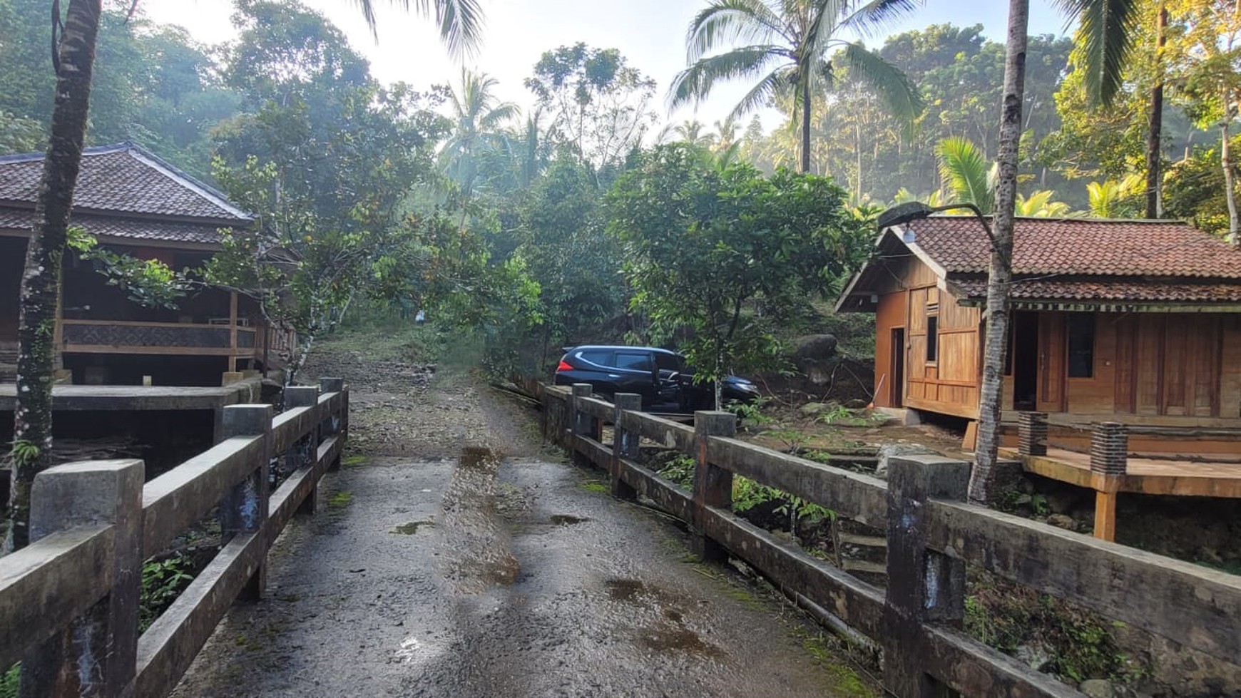 Kavling Cocok untuk Resort dan Terdapat 2 Bangunan Rumah Kayu @Pulosari, Pandeglang