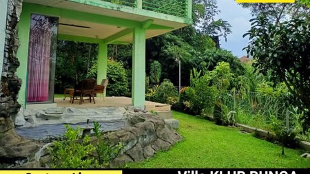 Dijual Villa Klub Bunga Batu Malang JATIM - Luas 500 m2 - Full Furnished  plus Taman Asri