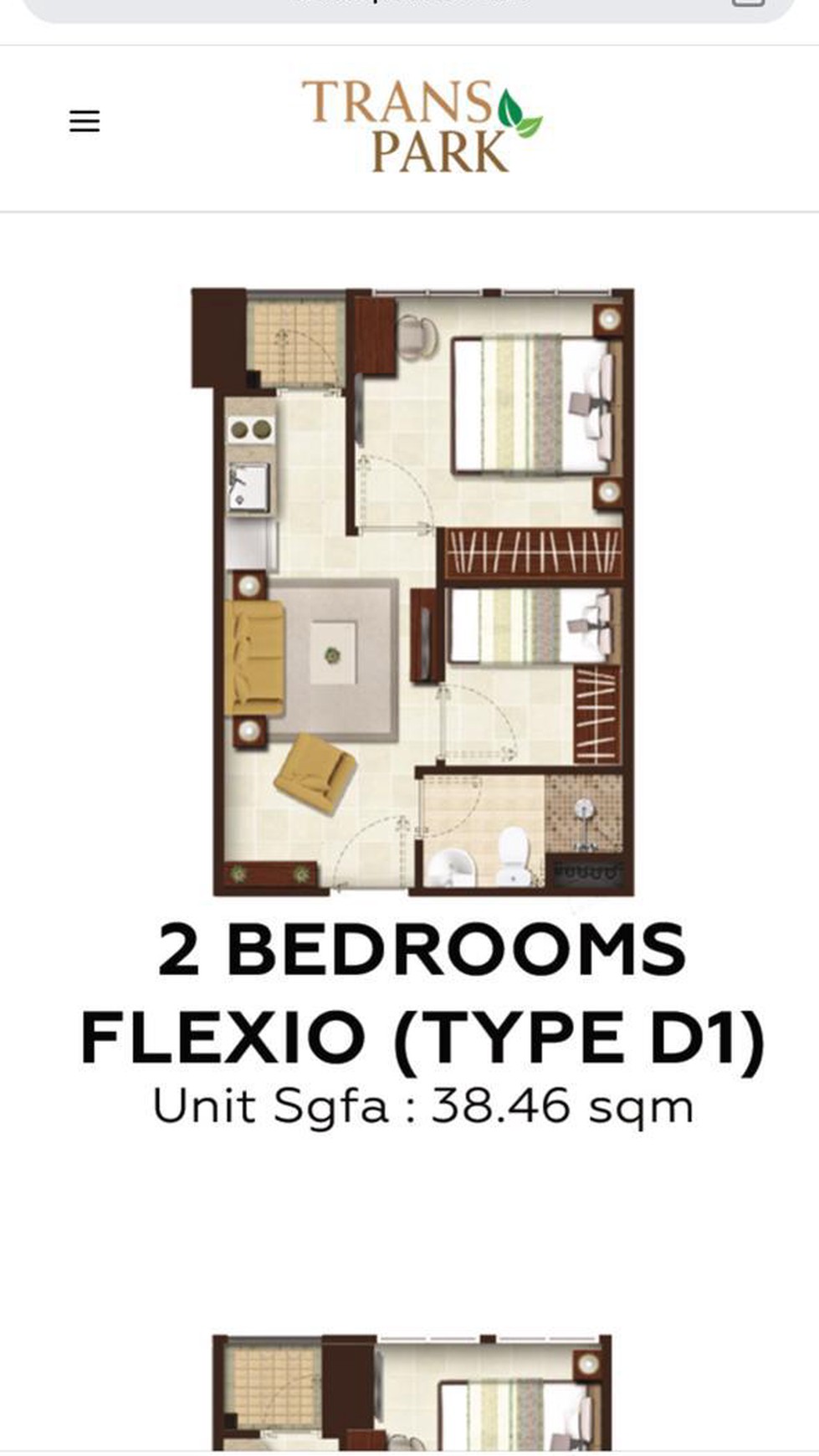 Apartemen lokasi Strategis di Apartemen Trans Park Bintaro, Tower Manhattan, Bintaro Jaya Sektor 7 