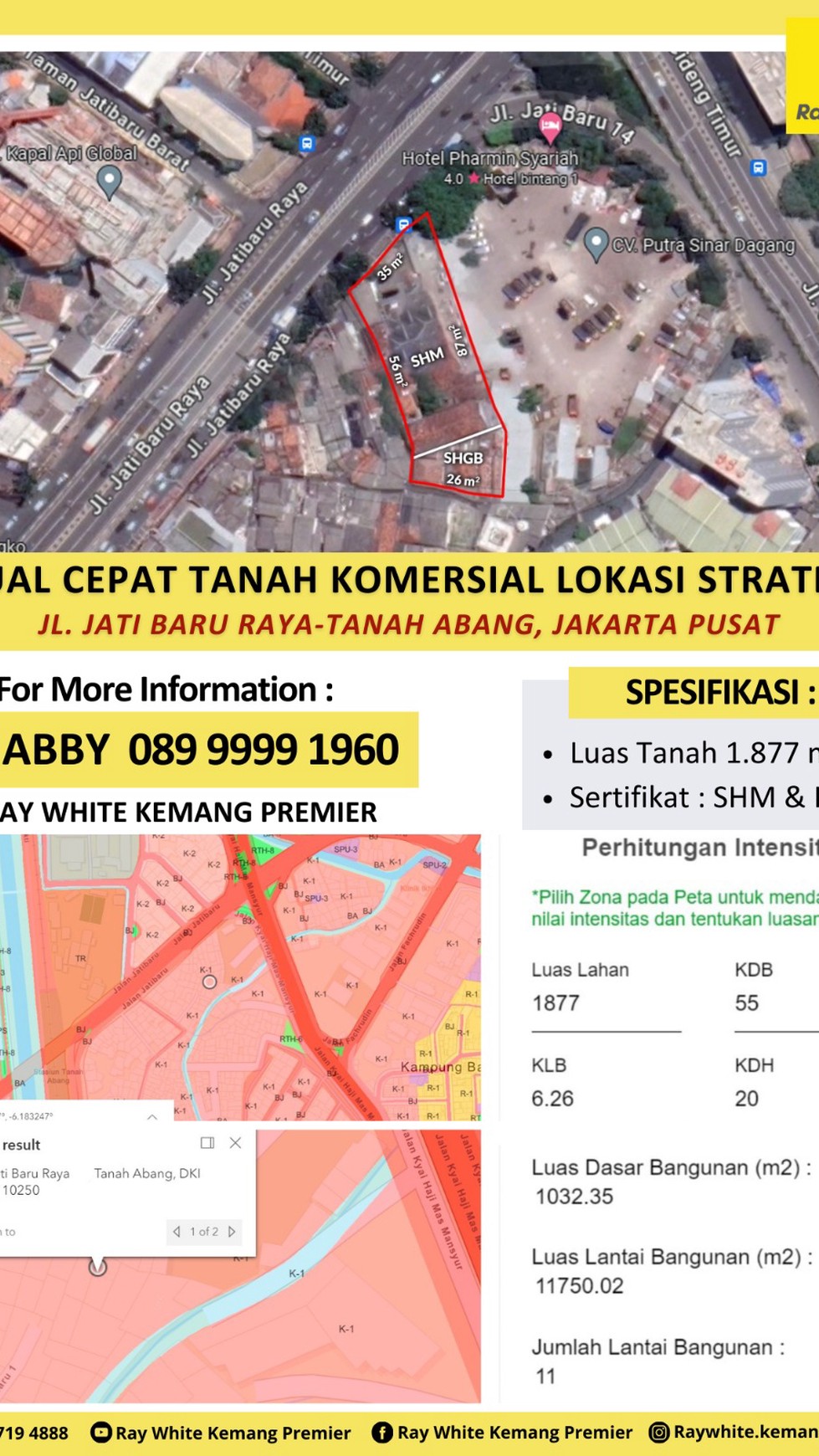 Dijual Cepat Tanah Di Tanah Abang Hotel Melati Masih Operasional 