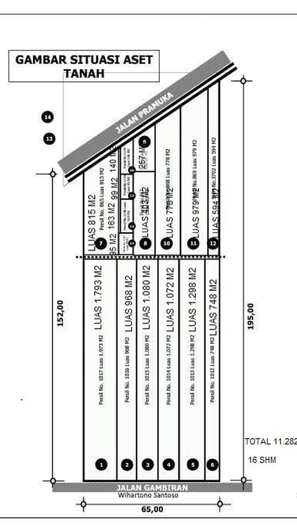 Tanah & Bangunan SHM 11282 Meter Persegi Lokasi Premium Tengah Kota Yogyakarta