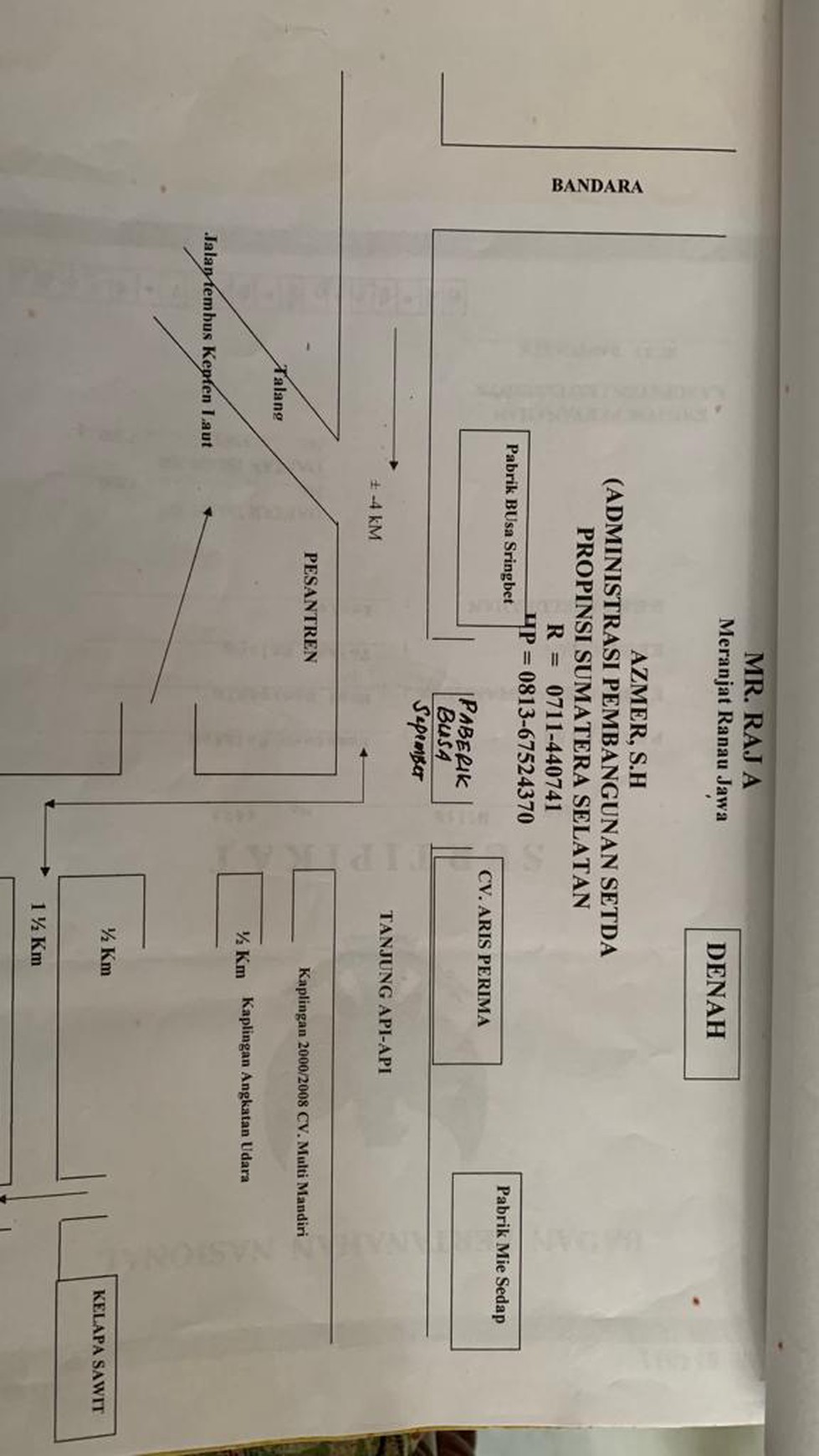 Tanah di jual cepat dan murah di Tanjung Api Api