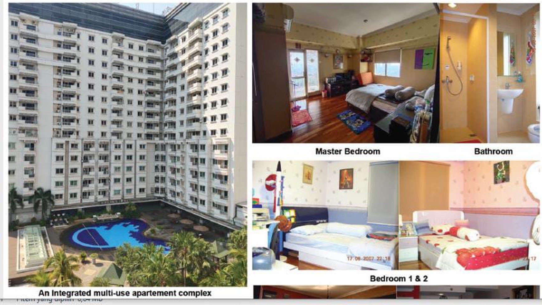 Apartemen 2 Bedroom Cilandak, Jakarta Selatan View Swimming Pool, Strategis Dekat MRT Lebak Bulus.