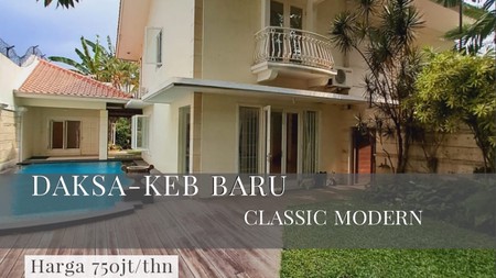 Rumah Siap Huni Lokasi Tenang Area Kebayoran Baru