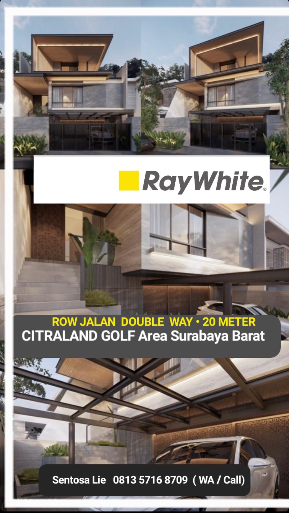 Dijual Rumah Bukit Golf Internasional Citraland Surabaya Barat - Hunian Baru Golf area SPESIAL Row DOUBLE Way 20 meter PREMIUM Quality