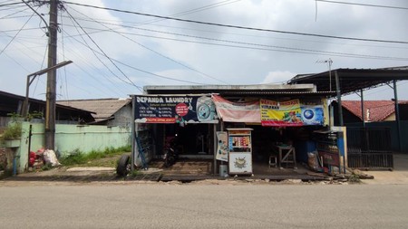 Dijual Rumah + 2 Kios Jalan Raya Buwek Sumberjaya Tambun Selatan Bekasi