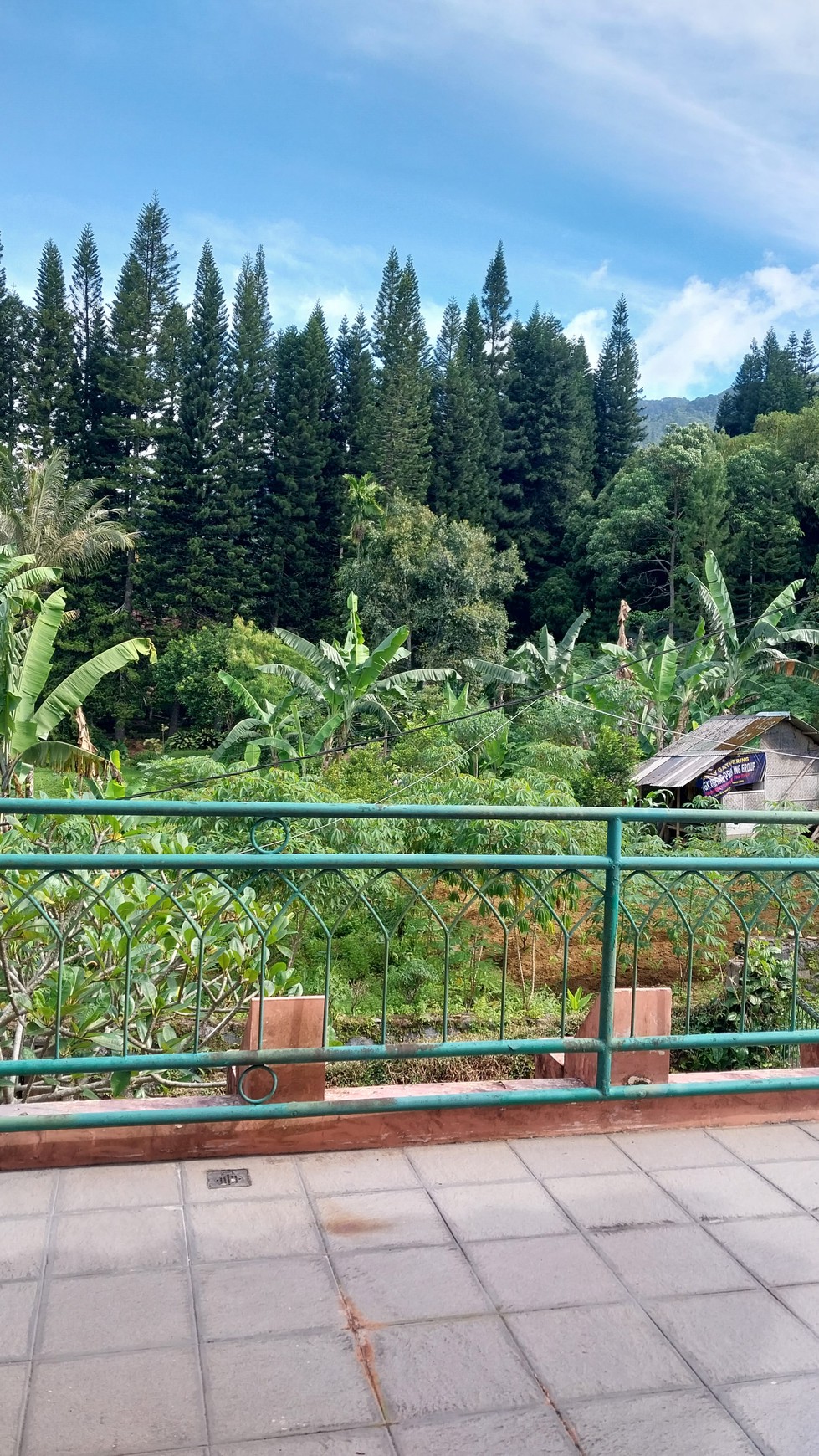 Rumah cantik yang dikelilingi taman yang luas dengan pemandangan alam yang sangat indah 