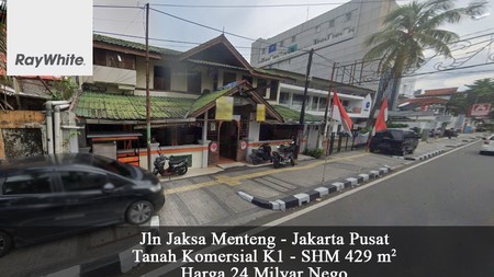 Rumah Resto Murah Komersial Jalan Jaksa Menteng Jakarta Pusat