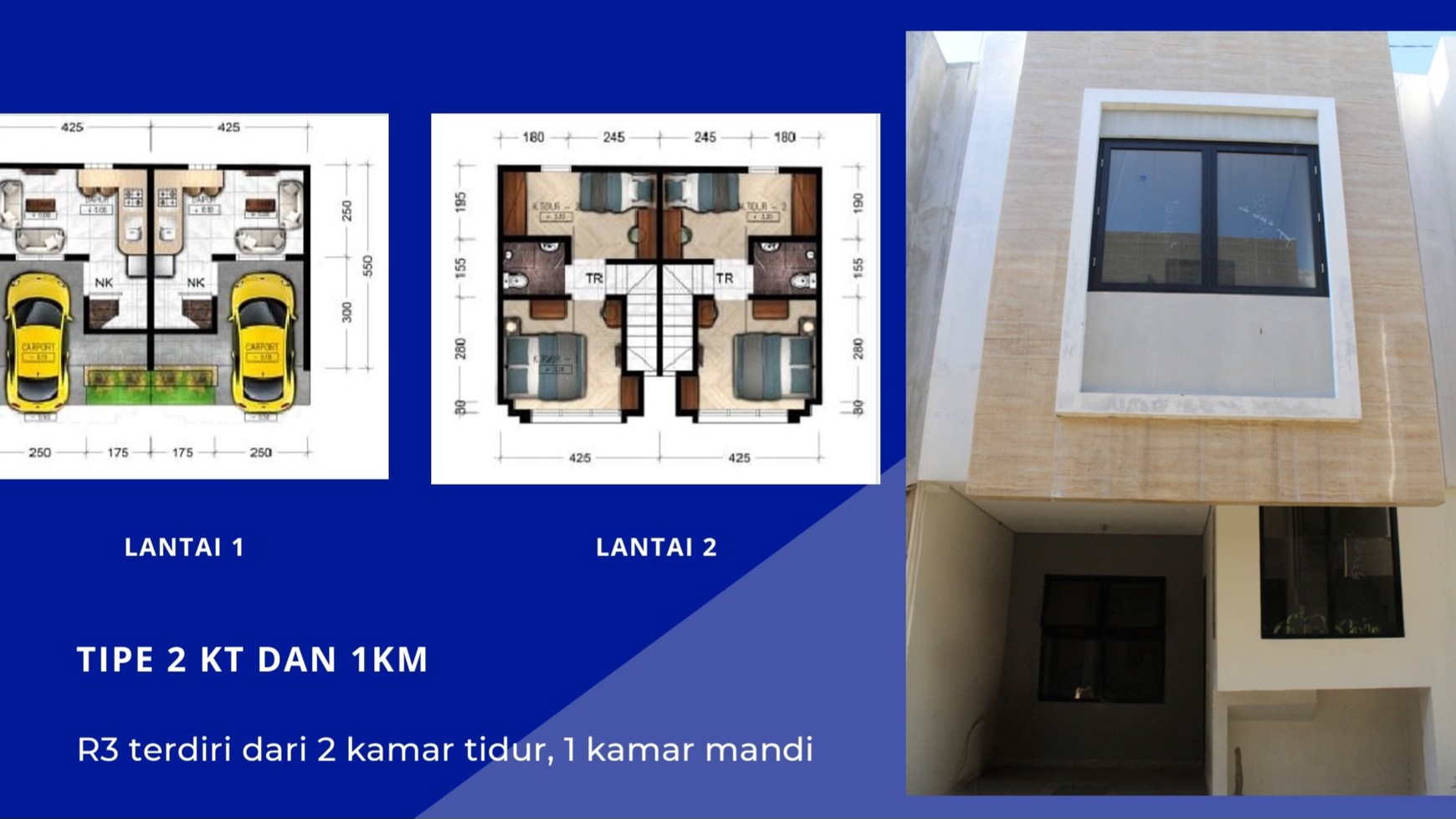 DIJUAL RUMAH BARU TOWNHOUSE 2 LANTAI, SIAP HUNI, KALIDERES, HARGA PROMO Rp 888 JUTA / A Brand New Townhouse in Kalideres FOR SALE ( R3 )