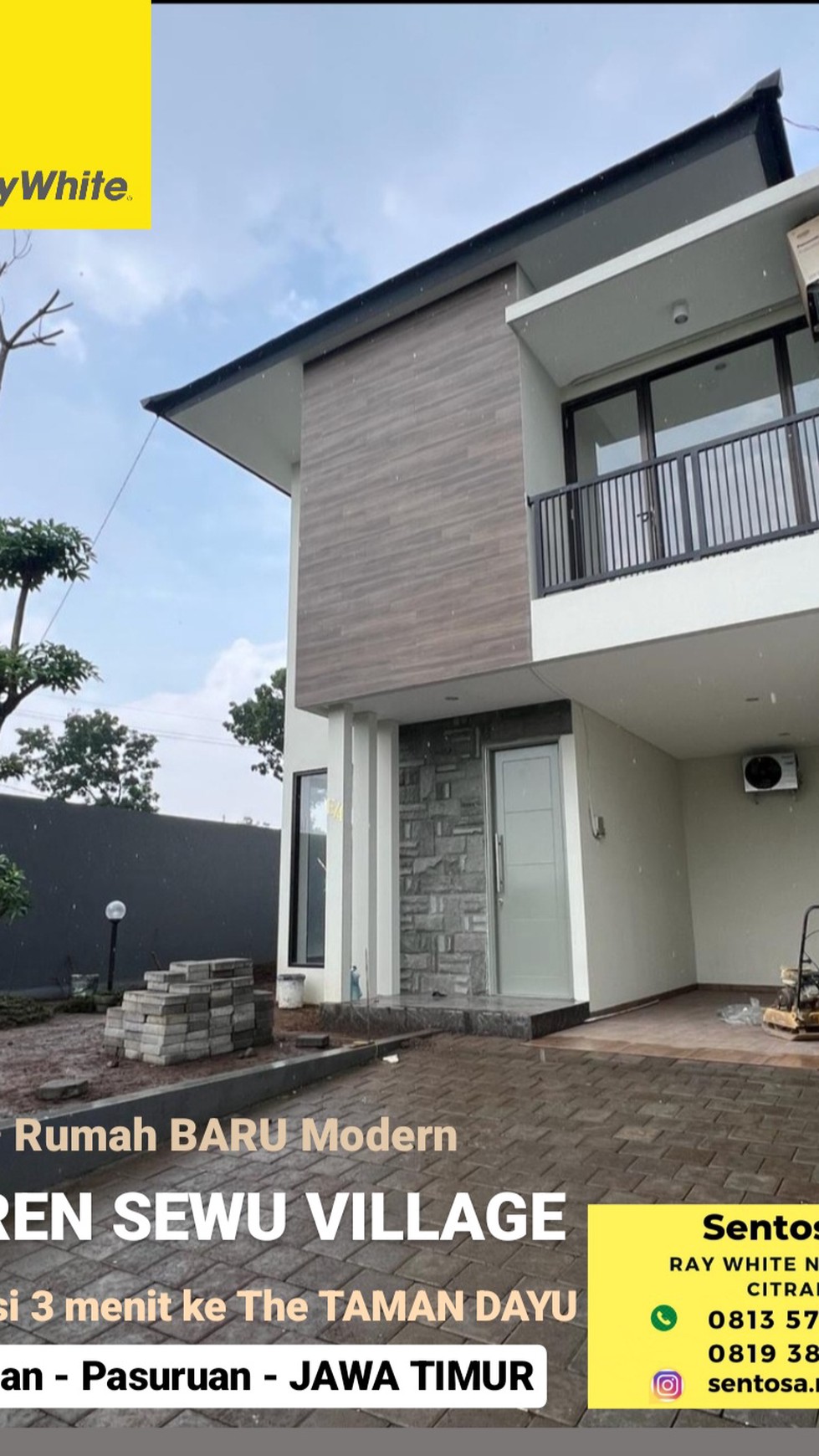 MURAH Rp. 1 Milyar-an Rumah Villa Taman Dayu Pandaan JATIM Area Cukup 3 menit ke Duren Sewu Village - Villa Baru Minimalis Modern 2 lantai Siap Huni - surat SHM - Best Quality