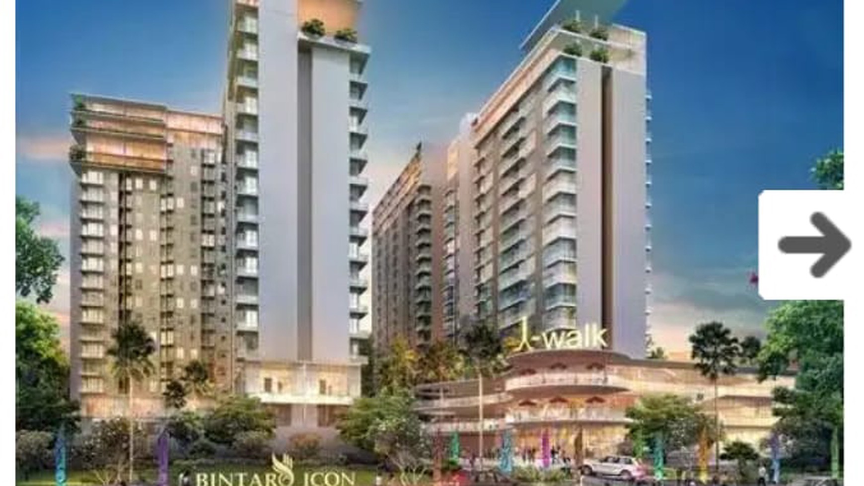 Apartemen Icon dekat sektor 9 Bintaro, sklh Interl British...