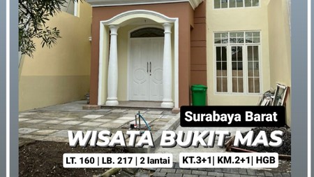 MURAH Rp.13 jt-an/m2 Rumah Wisata Bukit Mas Surabaya Barat - BARU Renov Cantik BONUS 4 unit AC 