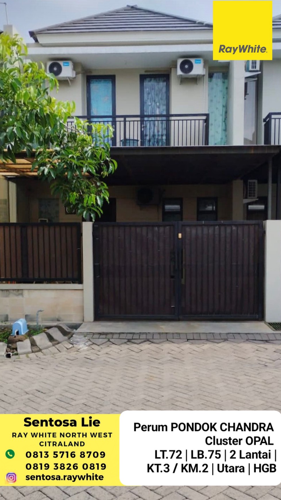 Dijual Rumah Pondok Chandra Cluster Opal.- Modern 2 Lantai Siap Huni