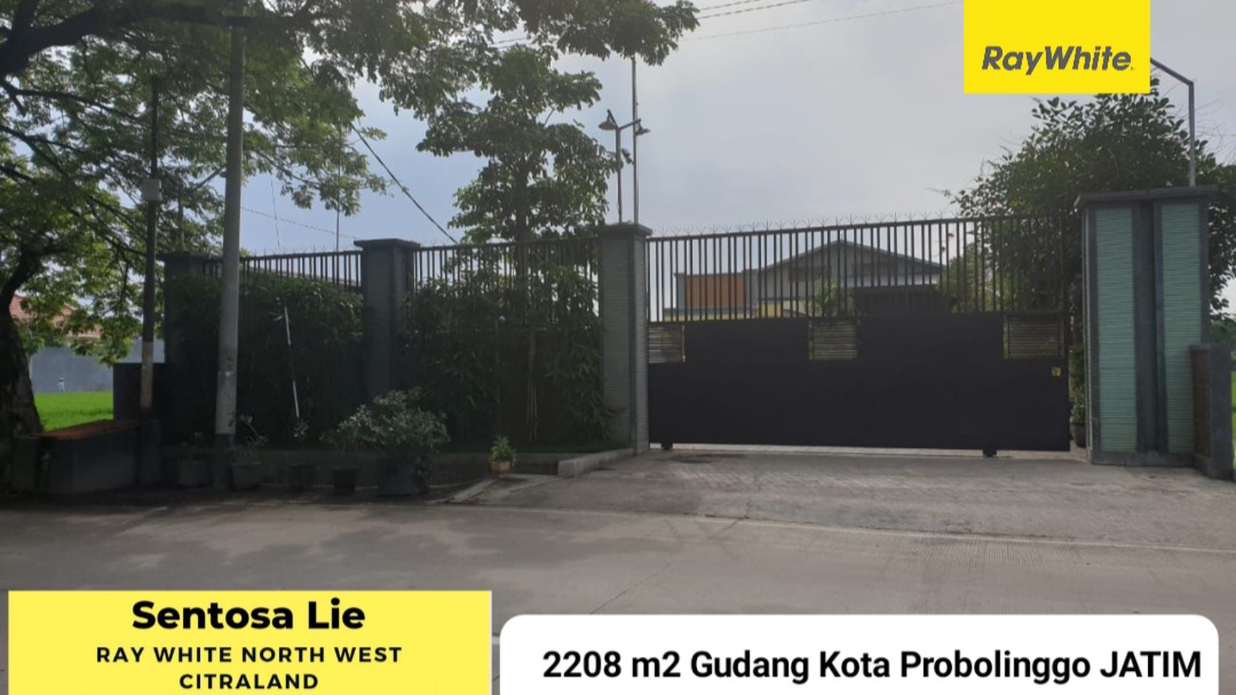 Dijual 2208 m2 Gudang Kota Probolinggo JATIM di Jl.Raden Wijaya - Strategis Lokasi