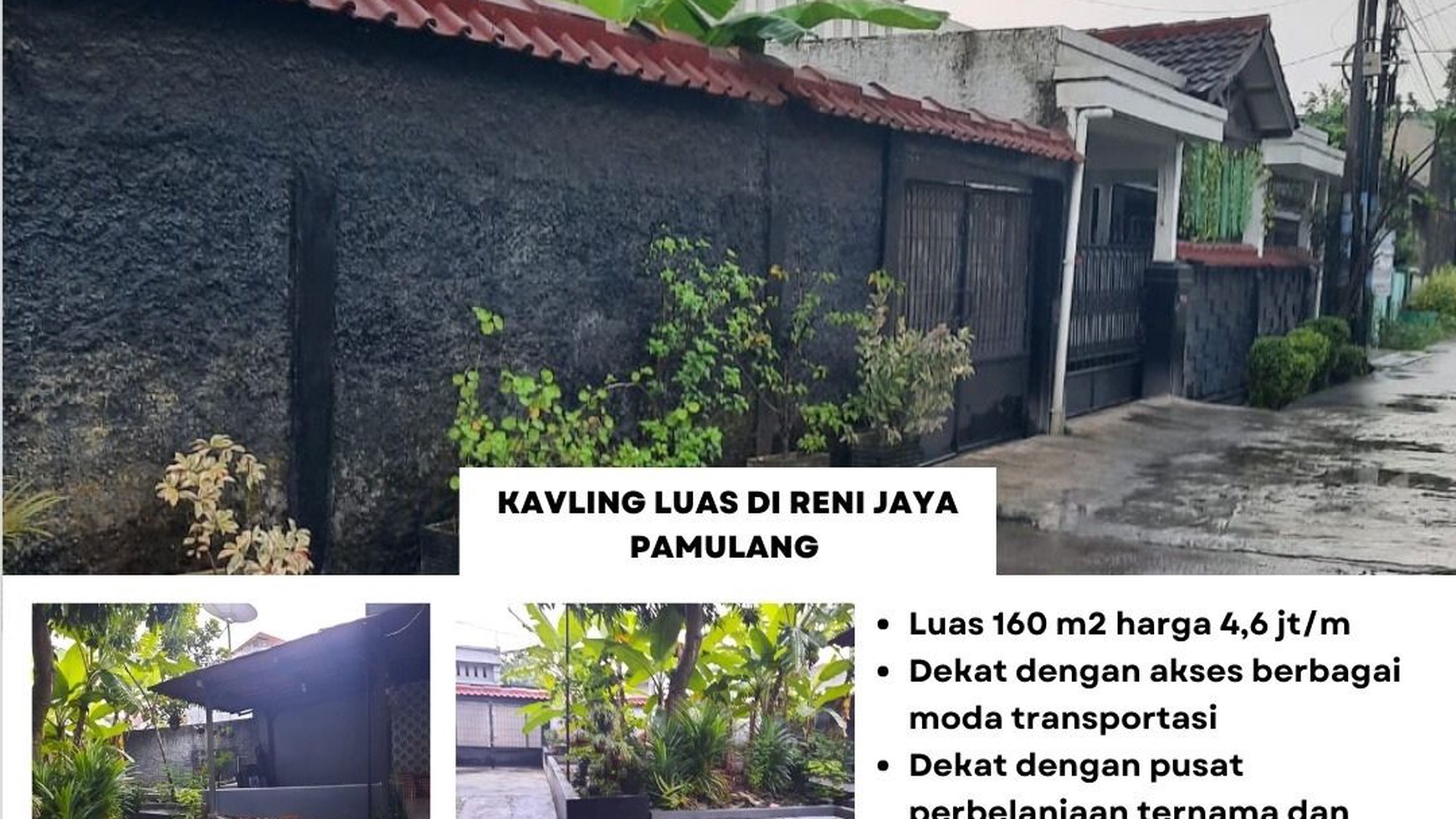 Dijual kavling hook lokasi strategis dan berkembang di Reni Jaya Pamulang