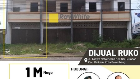 Dijual Cepat Ruko di Jl Taqwa Mata Merah Palembang