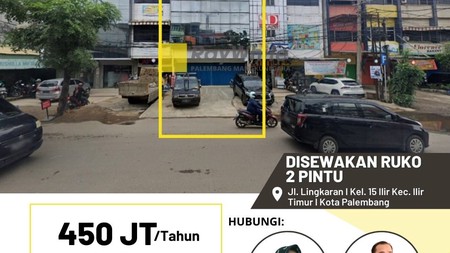 Disewakan 2 Unit Ruko di Jl Lingkaran I Palembang