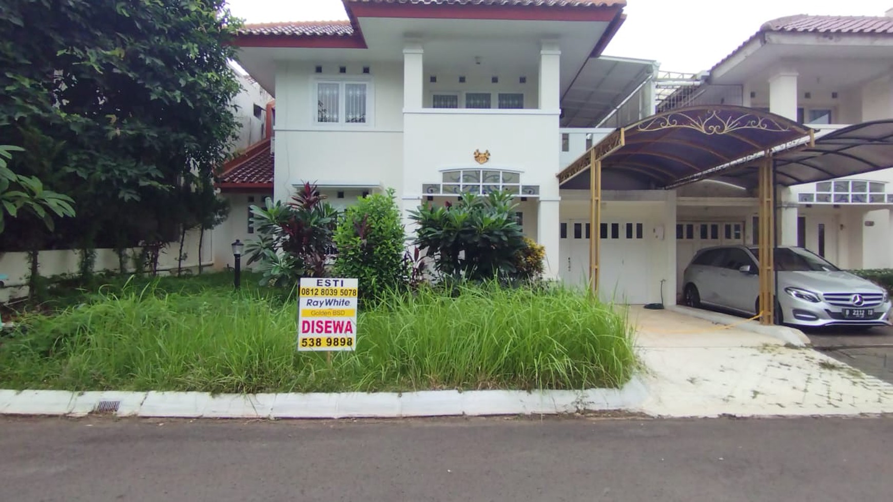 sewa rumah strategis tengah kota asri bebas banjir rapih terawat siap huni taman giri loka bsd city