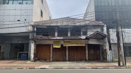 Dijual Bangunan Hitung Tanah Zona Komersial Harga Dibawah NJOP Lokasi Strategis Pinggir Jalan Utama Hasyim Ashari Dekat Harmoni, Jakarta Pusat