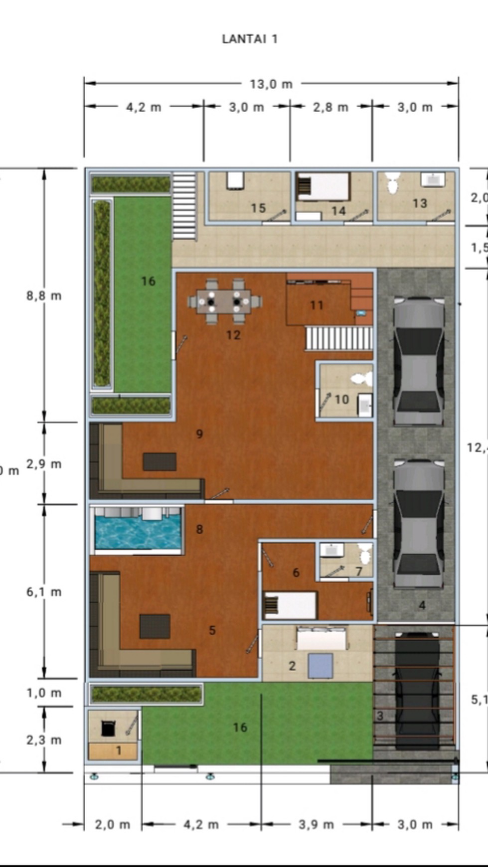 DISEWAKAN RUMAH COCOK UNTUK TEMPAT TINGGAL DAN KANTOR  DI KAWASAN STRATEGIS @KEMANG, JAKARTA SELATAN