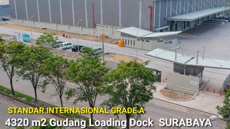 Disewakan 4320 m2 Gudang Loading Dock Jalan Raya Osowilangun - Benowo - Surabaya 